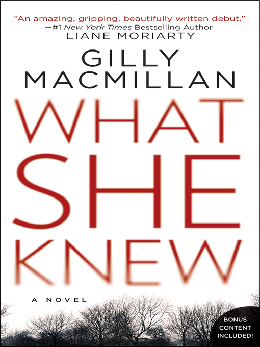 Title details for What She Knew by Gilly Macmillan - Wait list